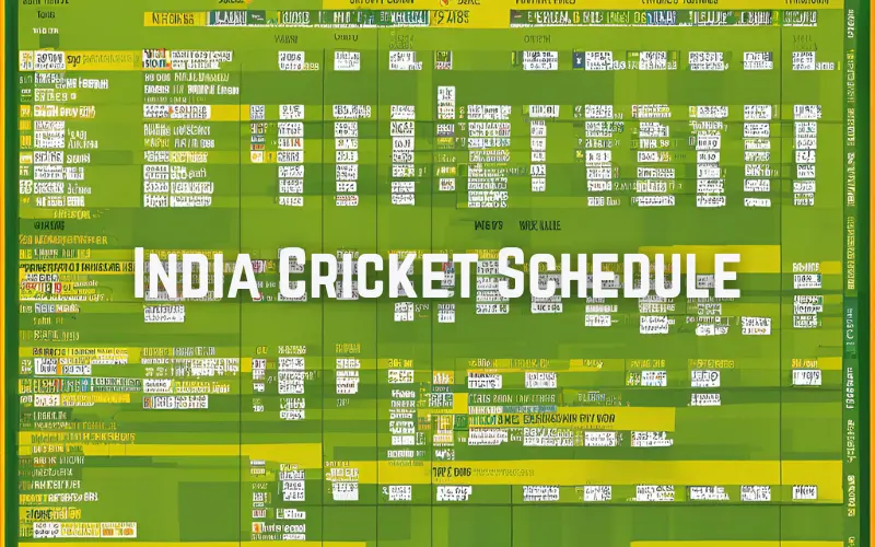 india cricket schedule